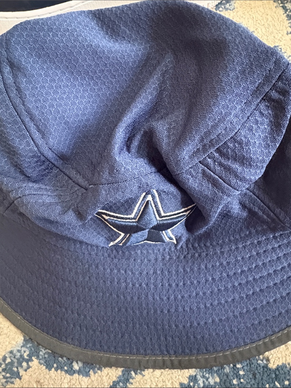 Men's Navy Bucket Hat with Dallas Cowboys Star Embroidery